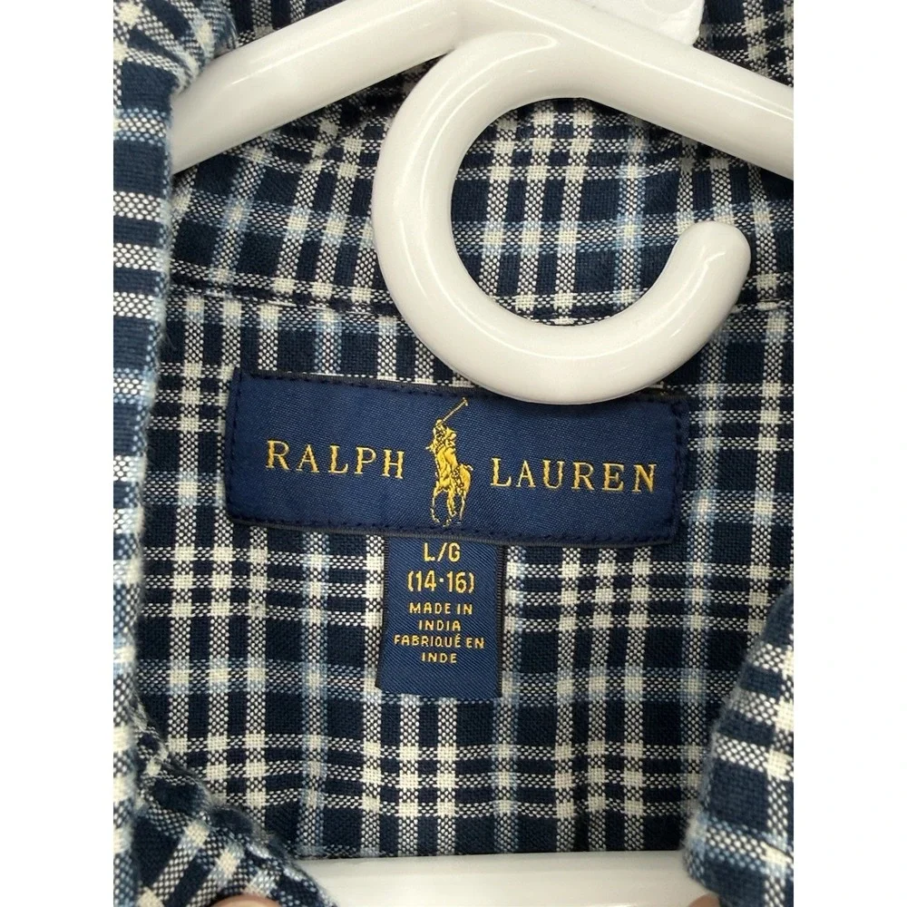 Ralph Lauren Boys Long Sleeve Button Down Large 14-16